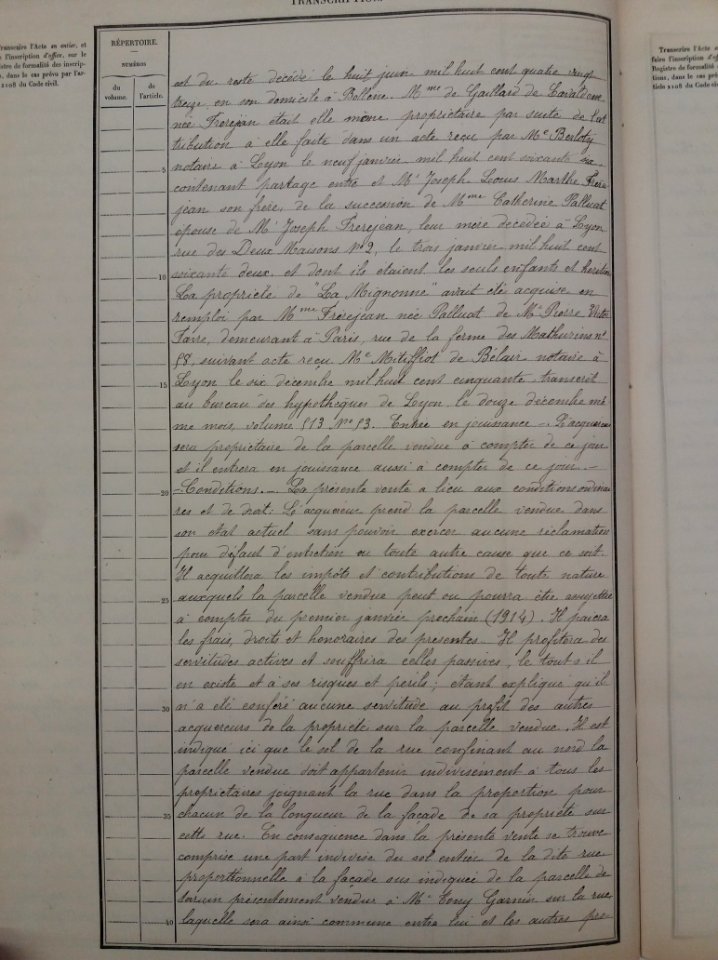 Archives départementales du Rhône - Cote 4Q6-1485 - Actes de vente Dugourd - Garnier et Dugourd Bachelard, page 4