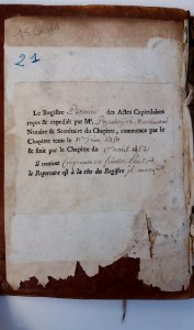 Archives départementales du Rhône - Chapitre Saint-Nizier - Actes capitulaires 15 G 11 - Page 2