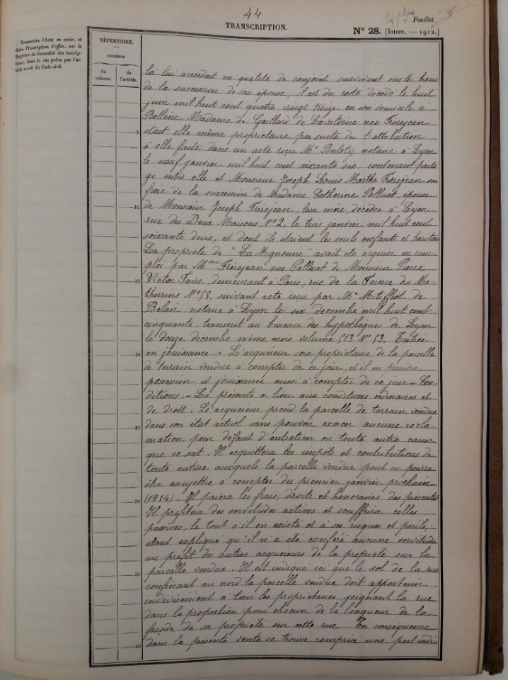 Archives départementales du Rhône - Cote 4Q6-1485 - Actes de vente Dugourd - Garnier et Dugourd Bachelard, page 9