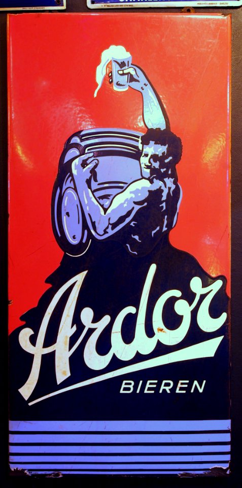 Ardor bieren enamel advertisig sign