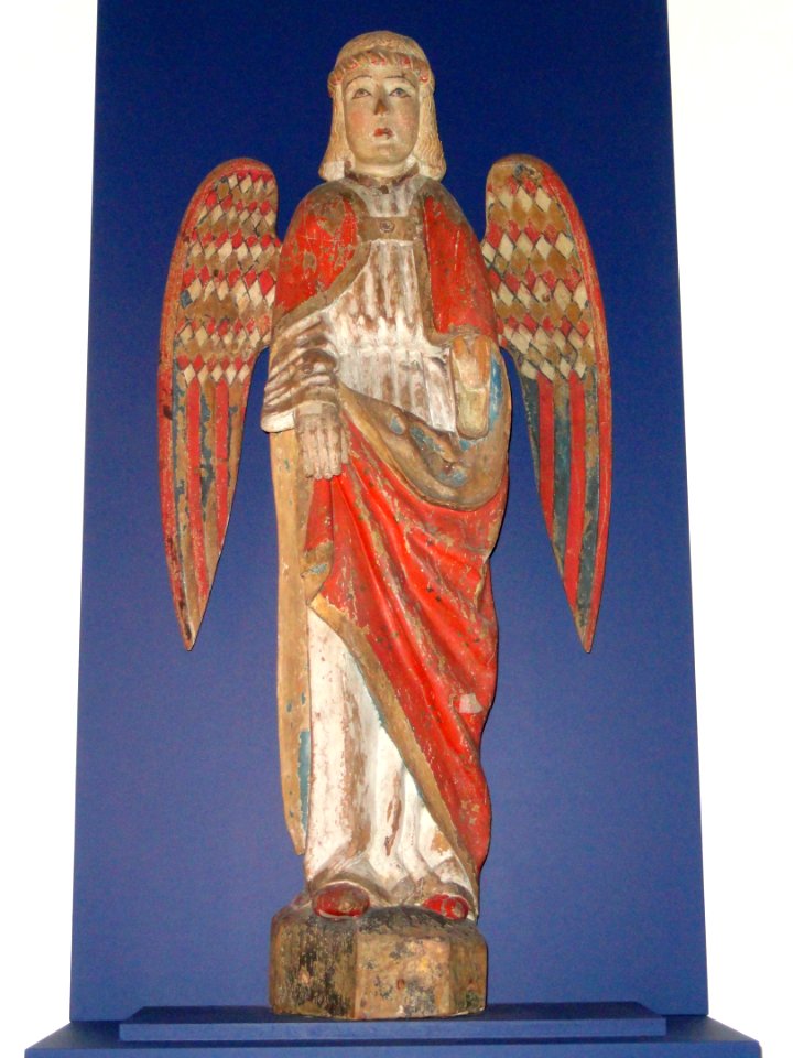 Archangel Michael, Marttila Church, ca. 1500 - National Museum of Finland - DSC04228