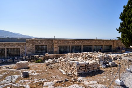Archaeological findings next to the old Acropolis Museum on the Acropolis, 25 September 2020