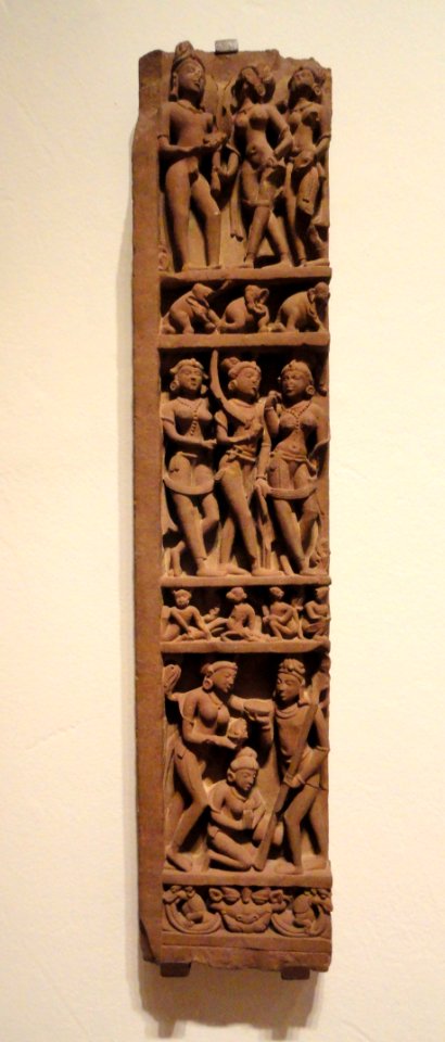 Architectural Relief with Figures and Animals, 10th century AD, Uttar Pradesh or Rajasthan, India, sandstone - Sackler Museum - DSC02443