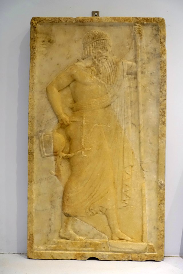 Archaistic relief with male figure, S 1940, Roman, 1st-2nd century AD, marble - Musei Capitolini - Rome, Italy - DSC06166