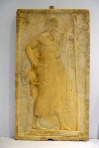 Archaistic relief with male figure, S 1940, Roman, 1st-2nd century AD, marble - Musei Capitolini - Rome, Italy - DSC06166