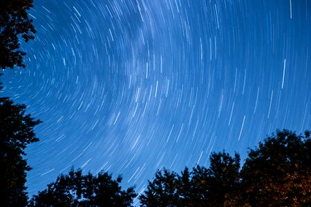 Sky stars time lapse photo
