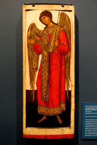 Archangel Gabriel, Novgorod School, 1500s, egg tempera on limewood - Jordan Schnitzer Museum of Art, University of Oregon - Eugene, Oregon - DSC09271