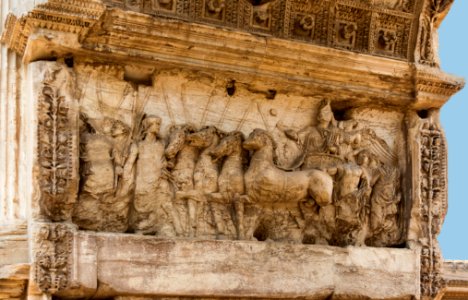 Arch Titus, relief triumph, Forum Romanum, Rome, Italy photo