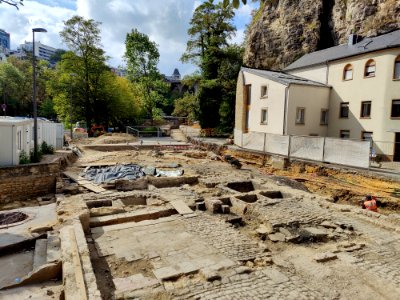 Archeological excavation Grund Luxembourg 20200923