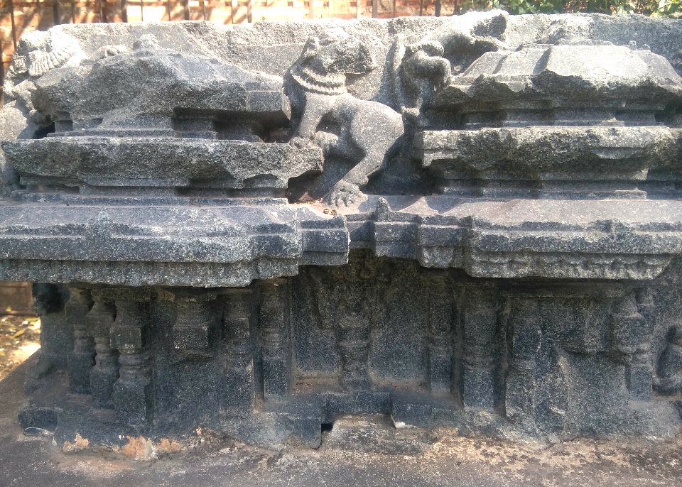 Architectural piece with Surya figure