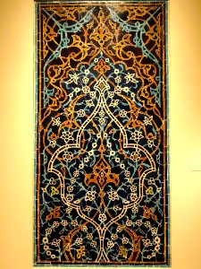 Architectural fragment from the Shrine of Zayn al-Mulk, Iran, Isfahan, 1480-1481 AD, tile mosaic - Arthur M. Sackler Gallery - DSC06056