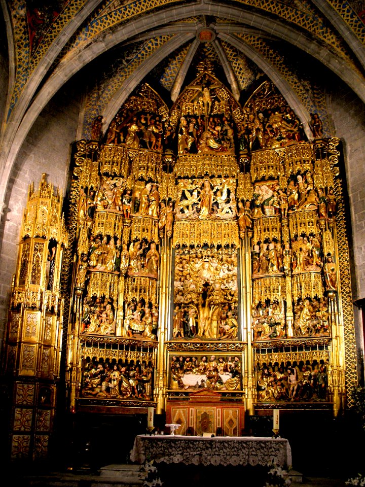 Arceniega - Santuario de Nuestra Señora de la Encina, interiores, Retablo Mayor 1