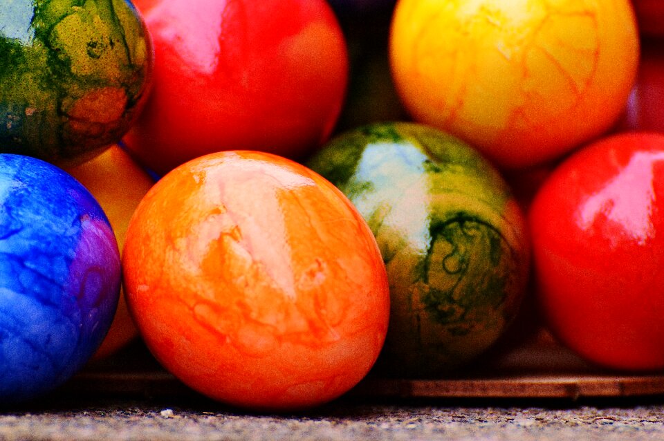 Happy easter egg colored