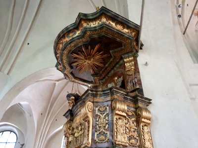 Arboga heliga trefaldighets kyrka predikstol detalj