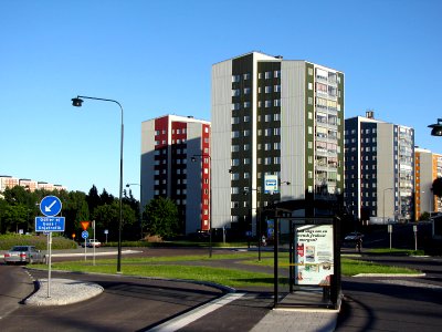 Apartment buildings in Ornskoldsvik photo