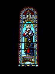 Arbonne (Pyr-Atl., Fr) Stained glass window of Saint John