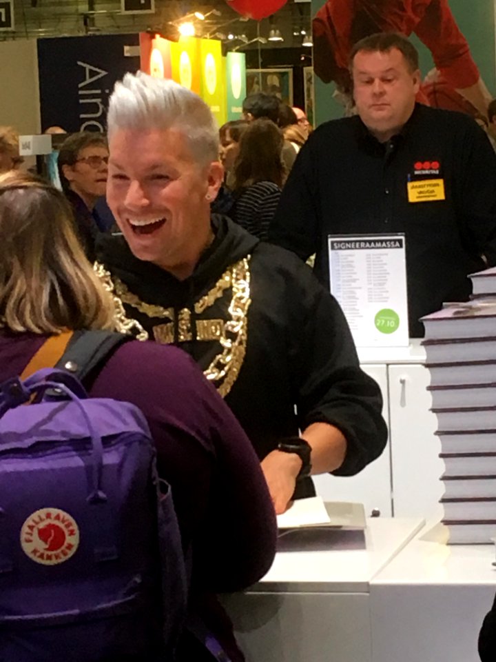 Antti Tuisku at Helsinki Book Fair 2018