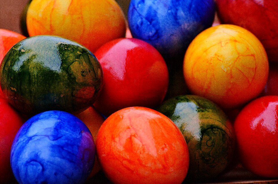 Happy easter egg colored