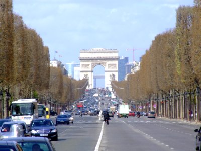 Arc de Triomphe and Avenue des Champs-Elysees photo