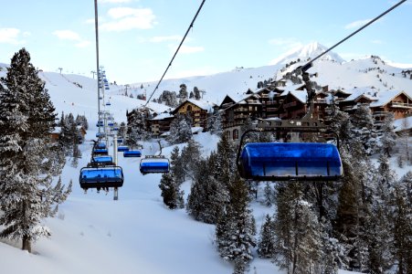 Arc 1950 seen from chairlift Pré Saint Esprit