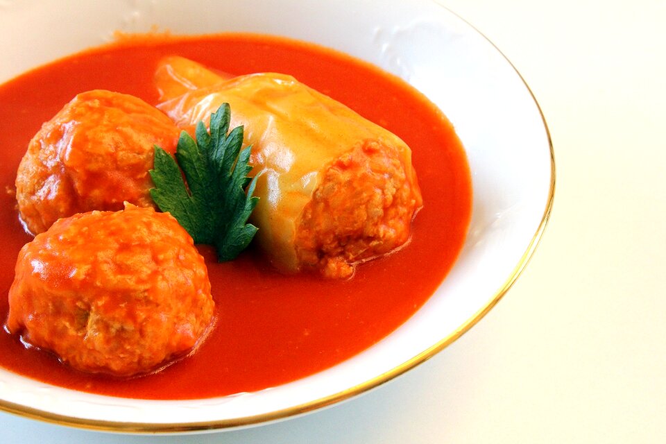 Food hungarian food stuffed peppers