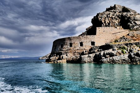 Sea water cloudy photo