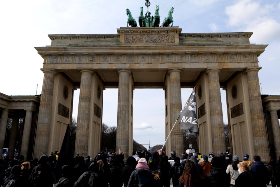 Antifascist protest Pariser Platz Berlin 2021-03-20 11