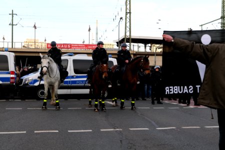 Antifascist protest in front of pro fascist protest Dresden 2020-02-15 23