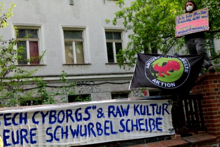 Antifascist protest Revaler Straße Berlin 2021-05-21 15