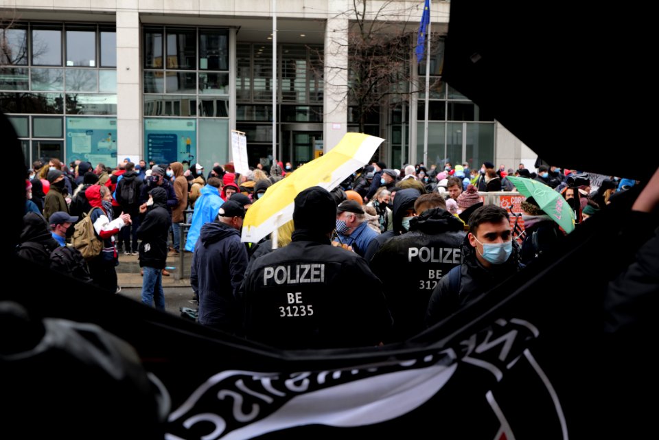 Antifascist protest Berlin Oranienburger Tor 2021-03-13 11