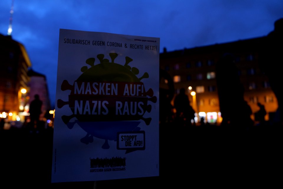 Antifascist protest Rosa-Luxemburg-Platz Berlin 2020-12-30 06