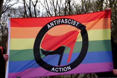 Antifascist protest Tiergarten Berlin 2021-03-20 05