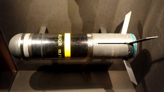 Anti-submarine grenade M-1990, used to force submarines to surface - Marinmuseum, Karlskrona, Sweden - DSC08968 photo
