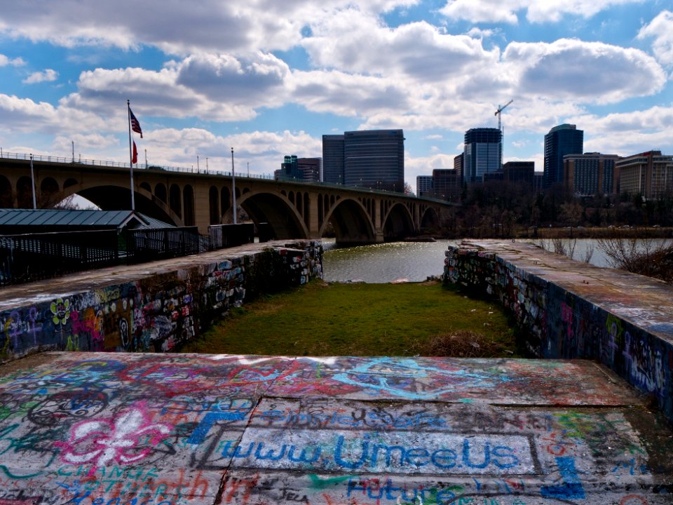 Aqueduct Bridge Abutment Wash DC