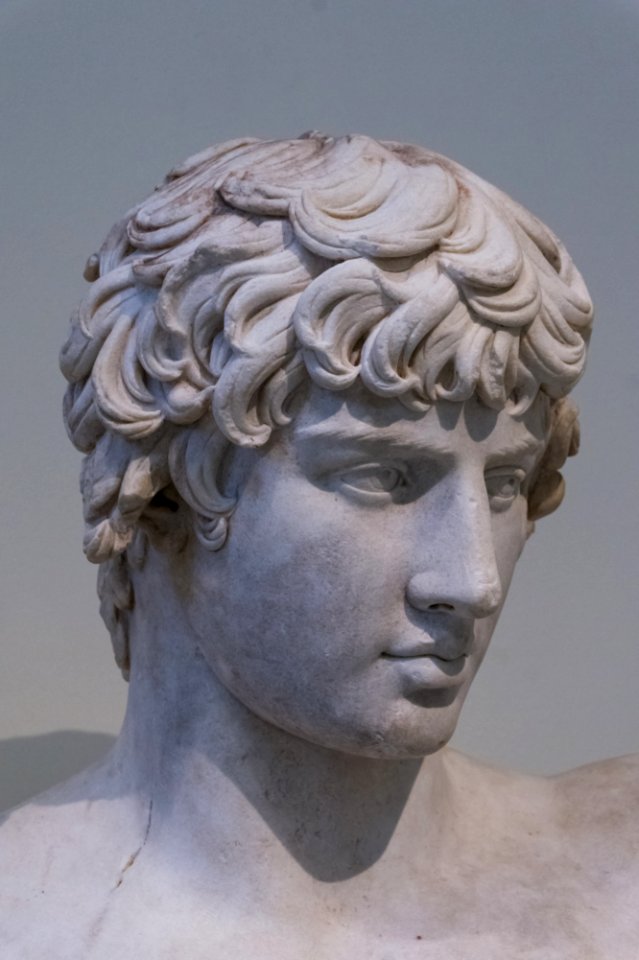 Antinous detail bust NAMAthens