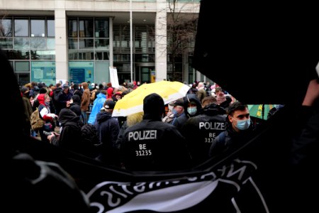 Antifascist protest Berlin Oranienburger Tor 2021-03-13 10