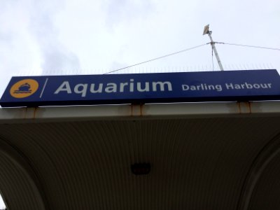 Aquarium Wharf Sign