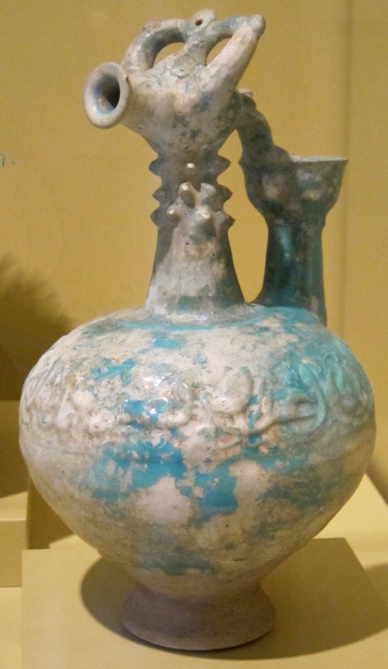 Aquamanile, Iran, 13h century, glazed stone-paste, Honolulu Academy of Arts