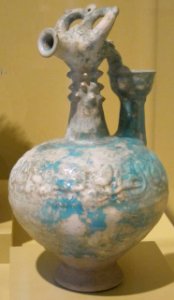 Aquamanile, Iran, 13h century, glazed stone-paste, Honolulu Academy of Arts