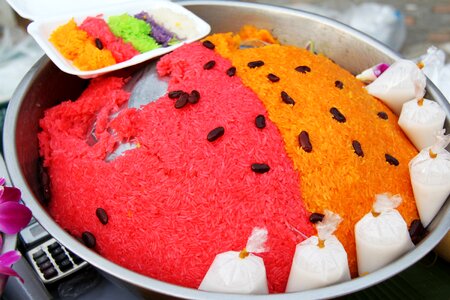 Rice coconut red photo