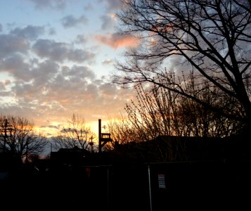 April sunset Summit NJ