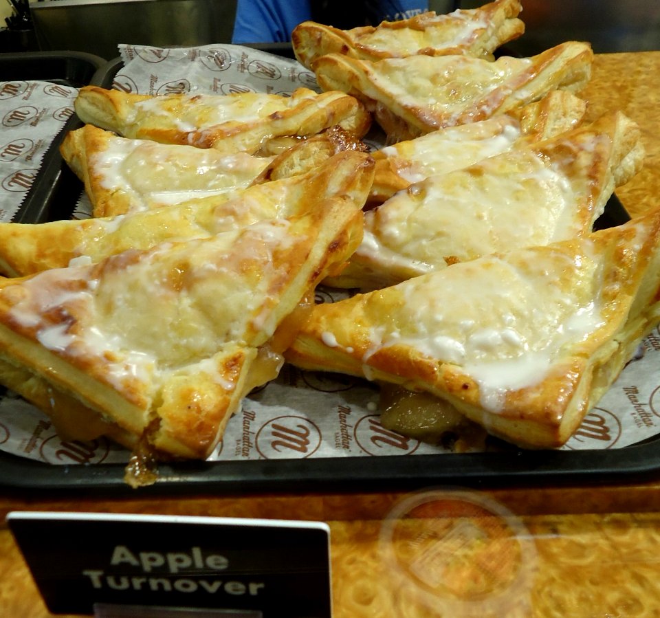 Apple turnovers for sale at a restaurant in New Jersey