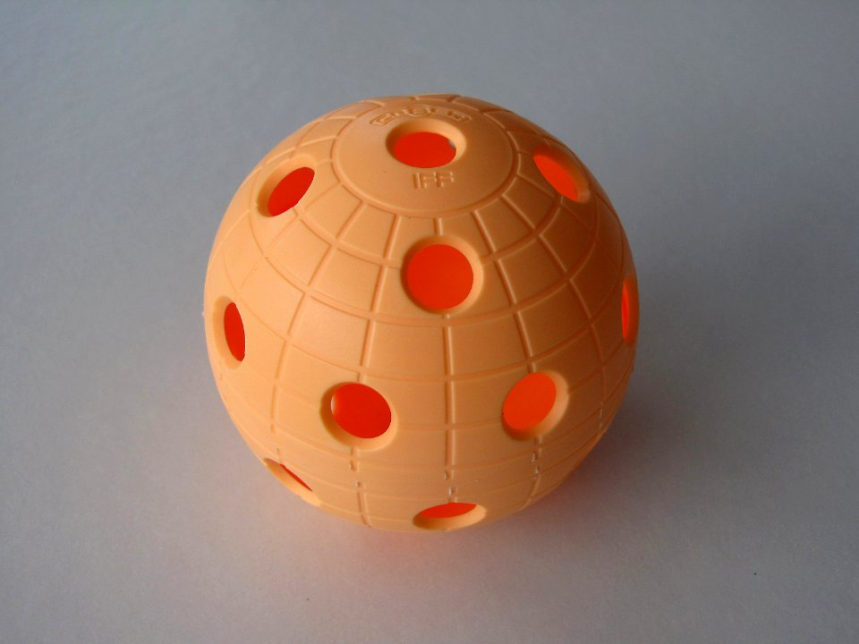 Apricot floorball ball