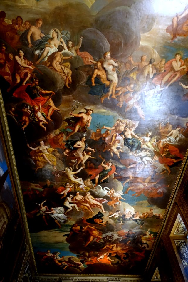 Apotheosis of Julius Caesar, by Louis Laguerre, 1692-1694, oil on plaster - Entrance Hall, Chatsworth House - Derbyshire, England - DSC02984