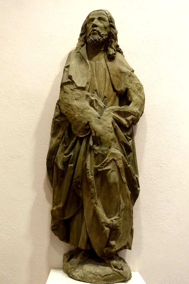 Apostle Thomas by Tilman Riemenschneider and workshop, Marienkapelle Wurzburg, 1500-1506, sandstone - Mainfränkisches Museum - Würzburg, Germany - DSC04737