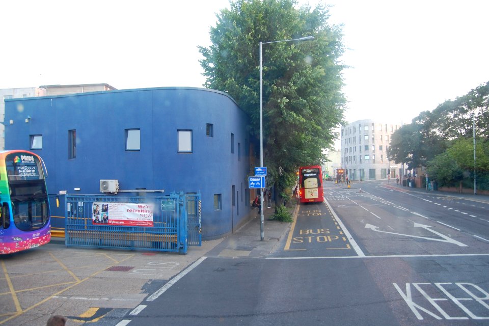 Approach to Vogue Gyratory, Lewes Road, Brighton (June 2019) (1)