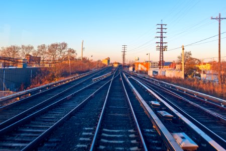 Approaching Freeport Station on LIRR Babylon Branch photo