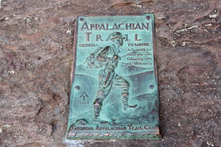 Appalachian Trail plaque Springer Mountain photo