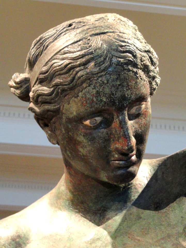 Apollo Sauroktonos attributed to Praxiteles - head - Cleveland Museum of Art - DSC08082
