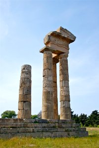 Apollon temple acropolis Rhodes photo